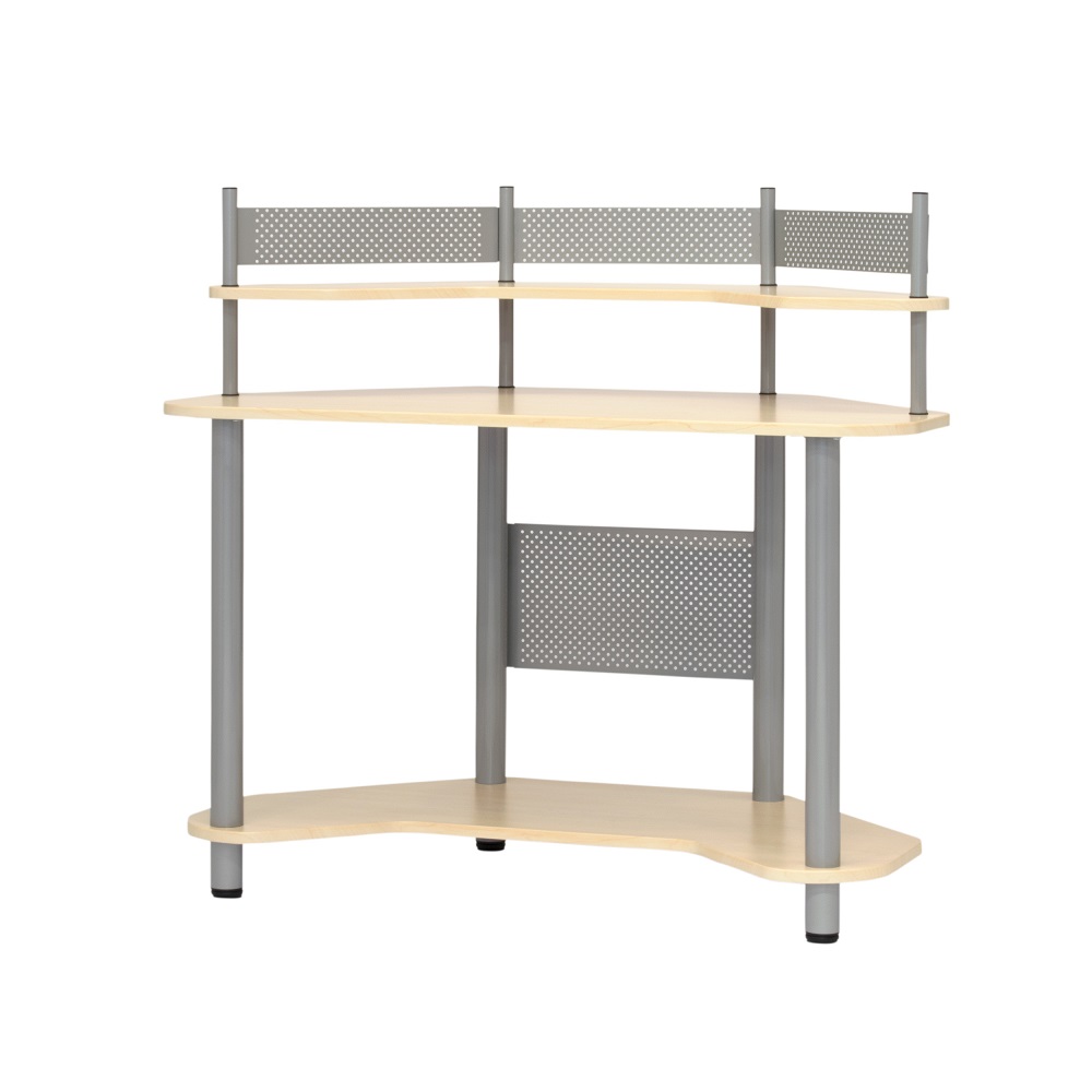 Calico Designs Study Corner Desk Silver Maple Hunkie