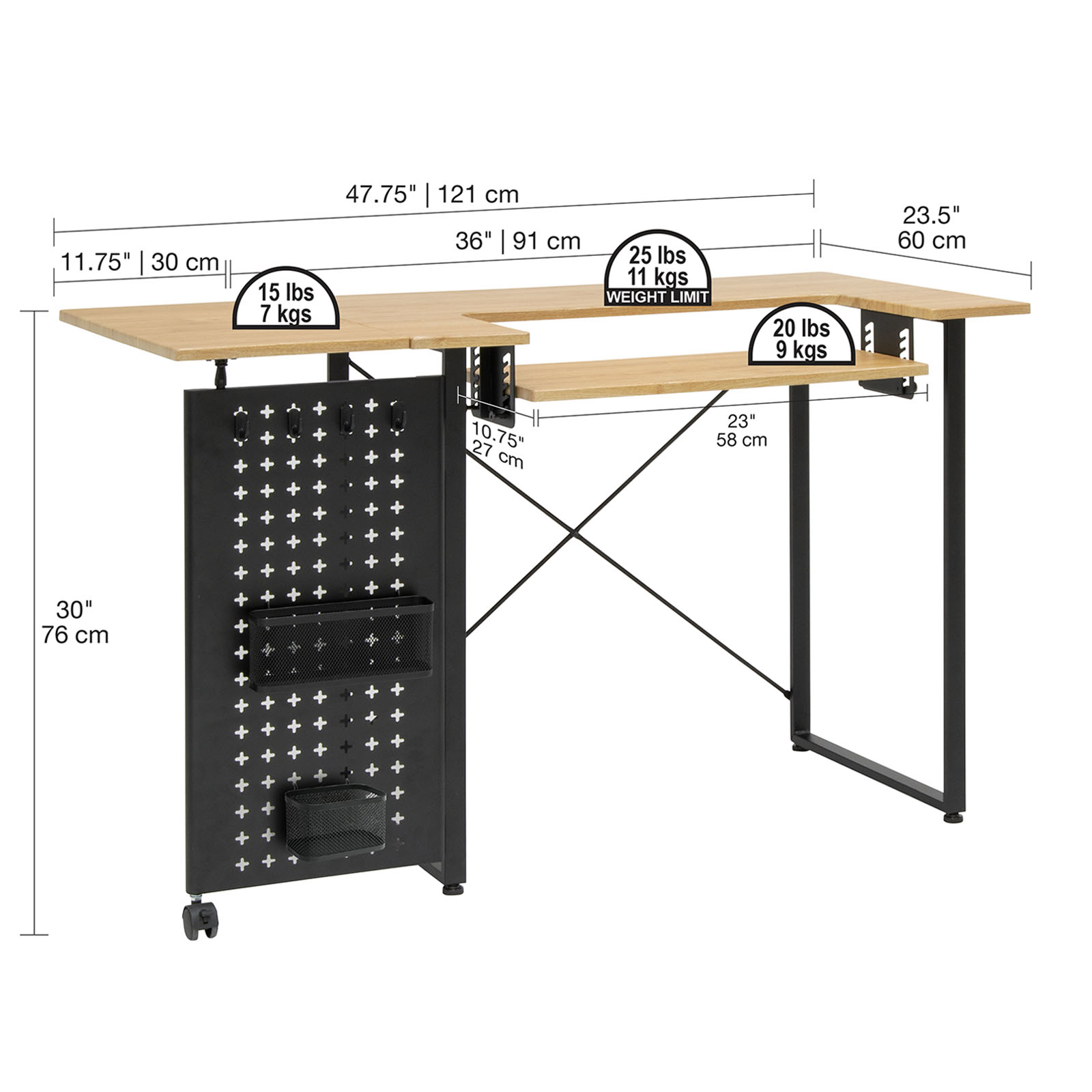 13405 Dart Sewing Table wDim